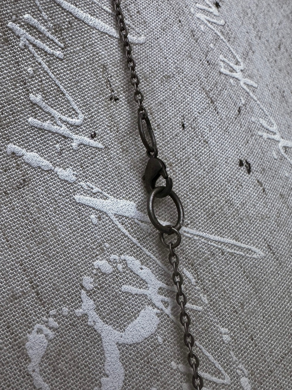 Hand Crafted Cream and Black Round Playful Portrait Pendant Necklace - Picture 5 of 6